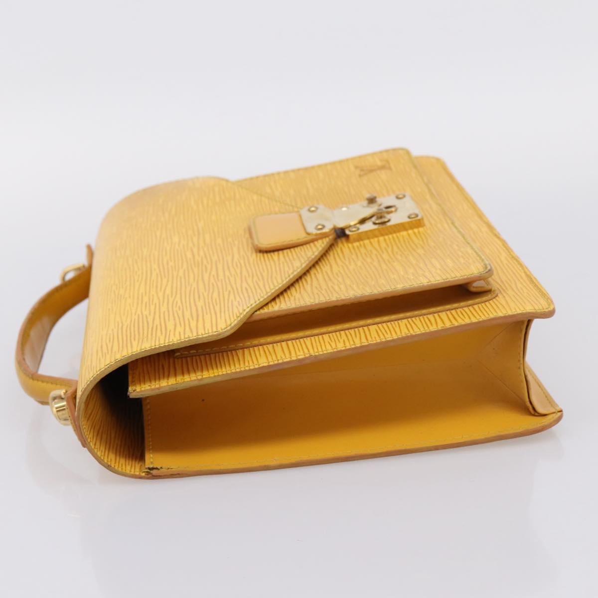 LOUIS VUITTON Epi Monceau28 Hand Bag 2way Yellow M52129 LV Auth bs37379