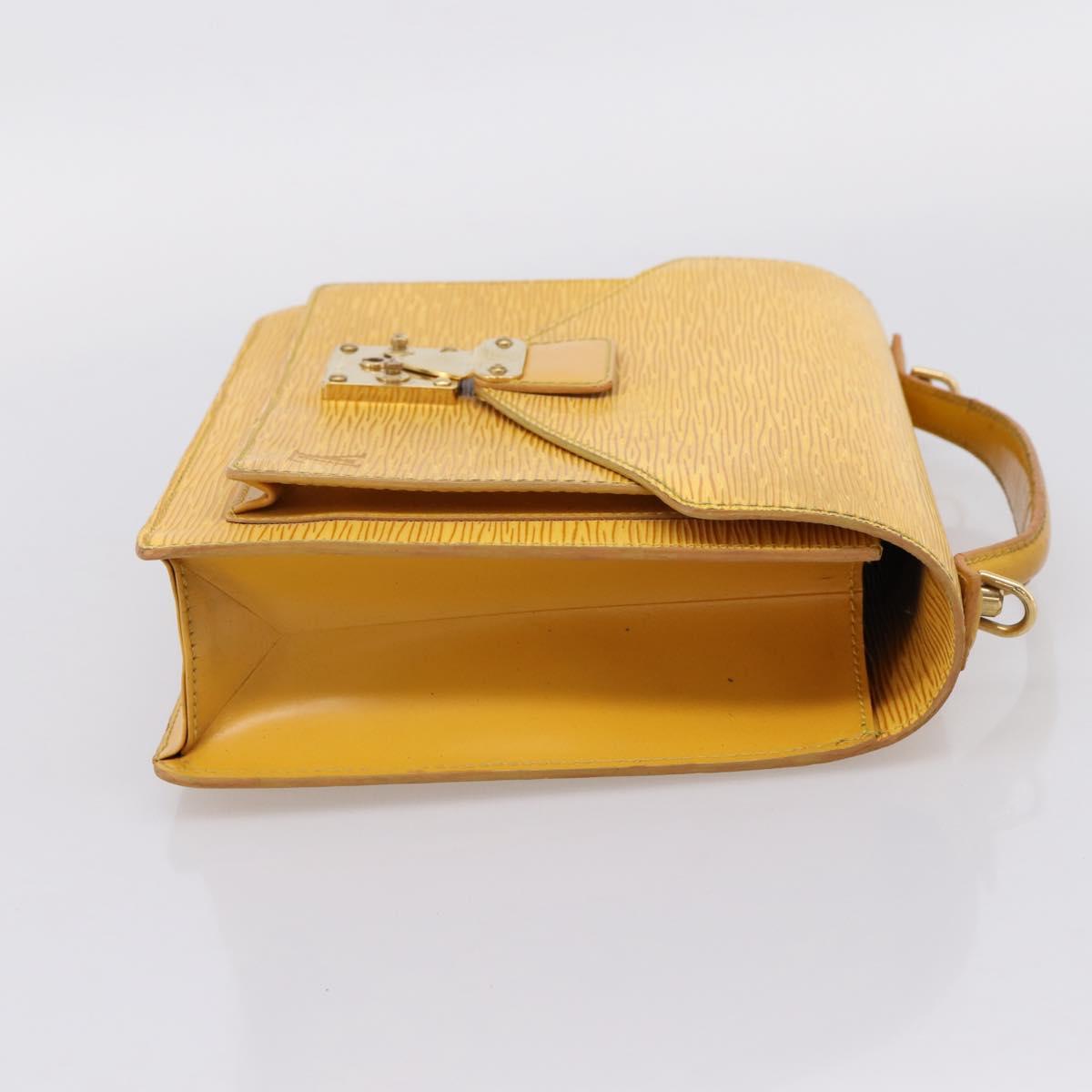 LOUIS VUITTON Epi Monceau28 Hand Bag 2way Yellow M52129 LV Auth bs37379