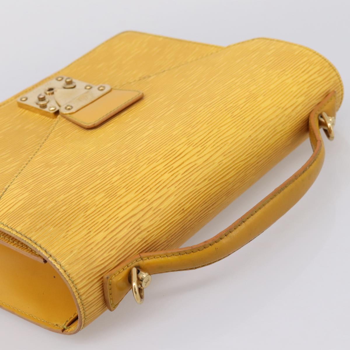 LOUIS VUITTON Epi Monceau28 Hand Bag 2way Yellow M52129 LV Auth bs37379