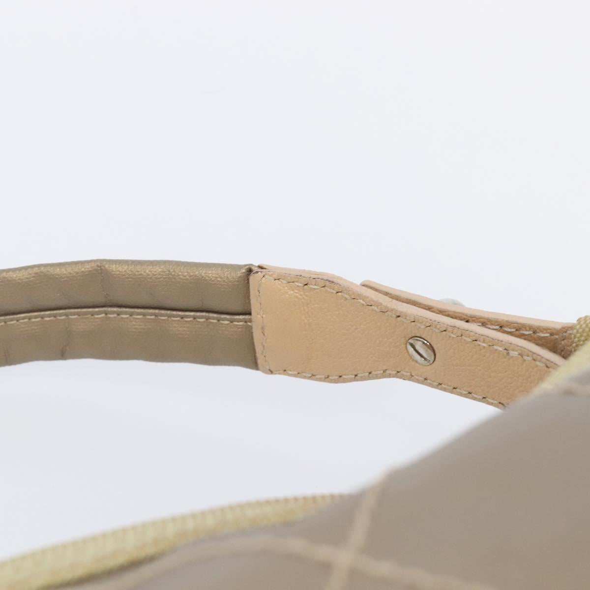 CHANEL Paris Biarritz Shoulder Bag Coated Canvas Gold Silver CC Auth bs37395