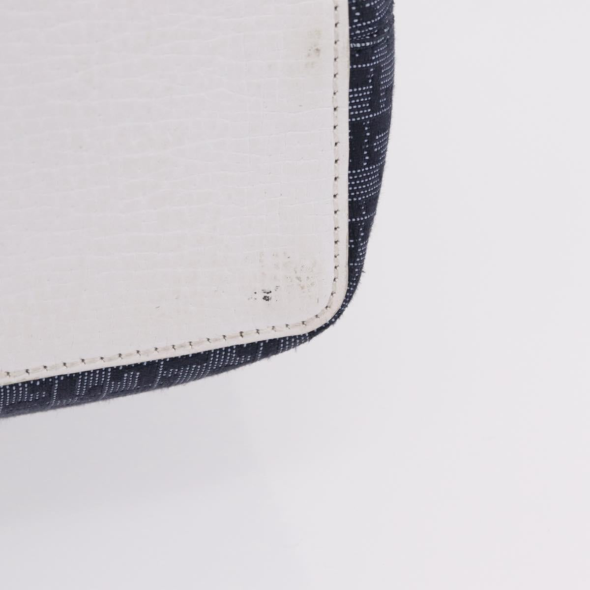 LOEWE Shoulder Bag Canvas Blue Gold Auth bs37397A