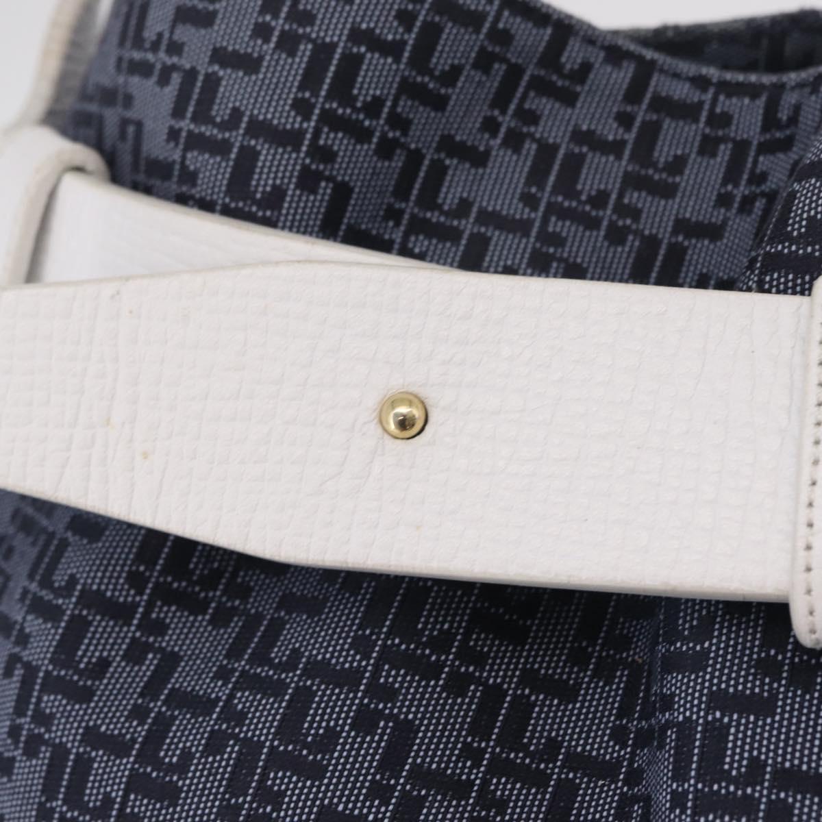 LOEWE Shoulder Bag Canvas Blue Gold Auth bs37397A