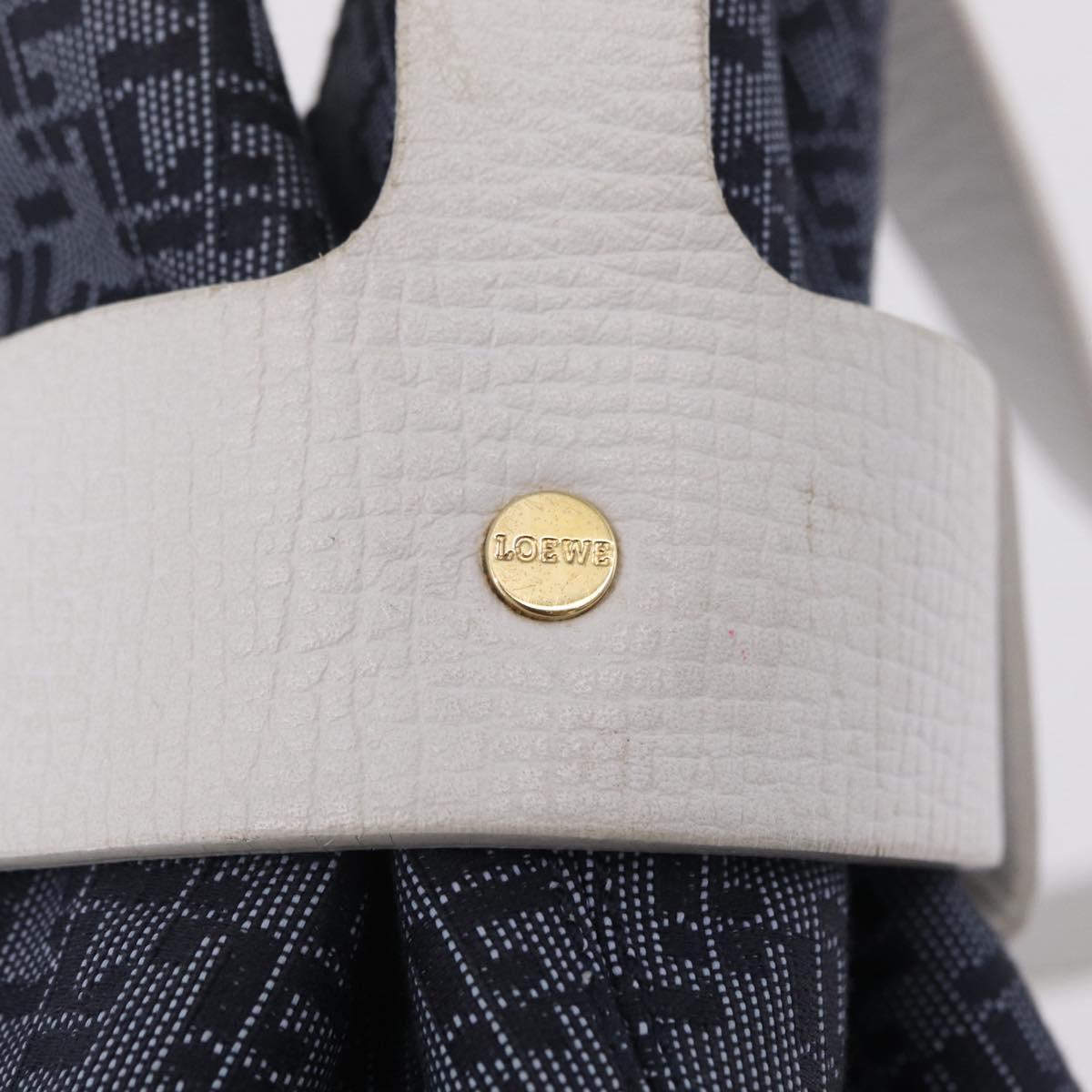 LOEWE Shoulder Bag Canvas Blue Gold Auth bs37397A