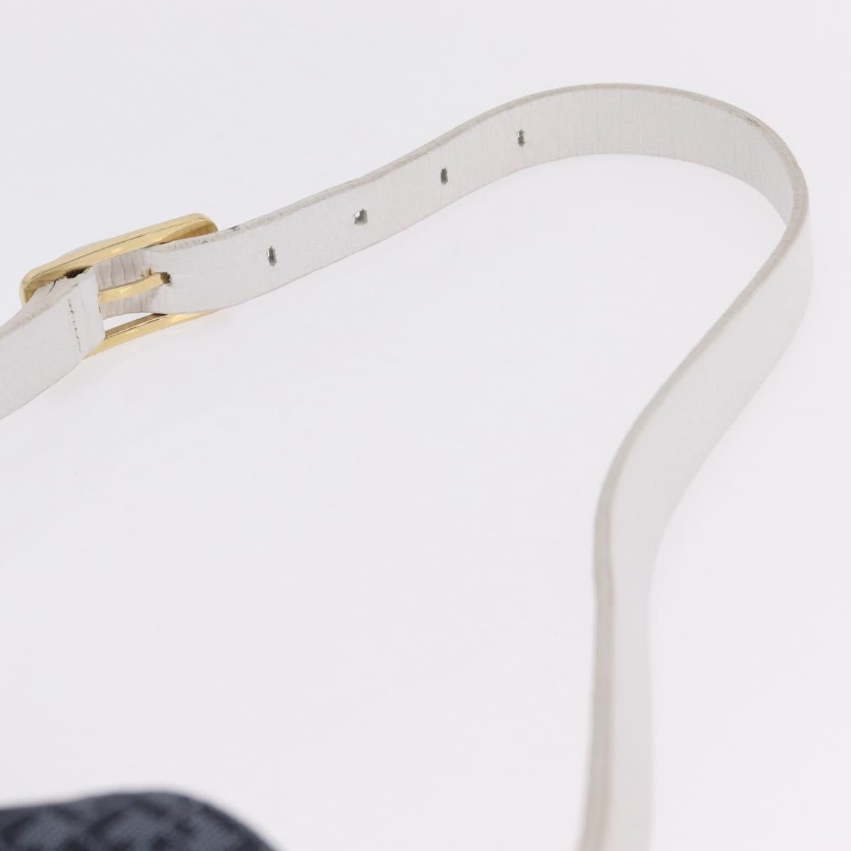 LOEWE Shoulder Bag Canvas Blue Gold Auth bs37397A
