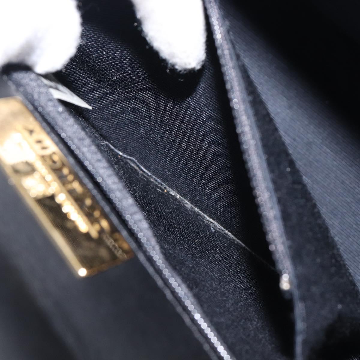 VALENTINO Hand Bag Leather Black Gold Auth bs37410A
