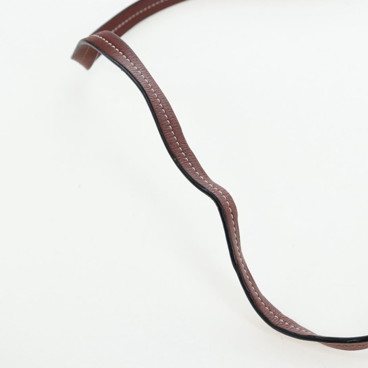 LOEWE Anagram Gate Pochette Shoulder Bag Leather Wine Red Gold Auth bs37417A