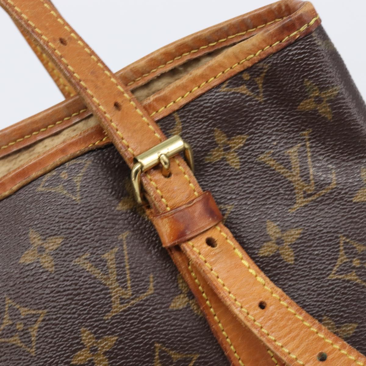 LOUIS VUITTON Monogram Bucket GM Shoulder Bag M42236 LV Auth bs37420