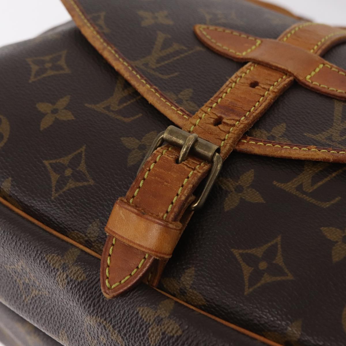 LOUIS VUITTON Monogram Saumur 30 Shoulder Bag M42256 LV Auth bs37425