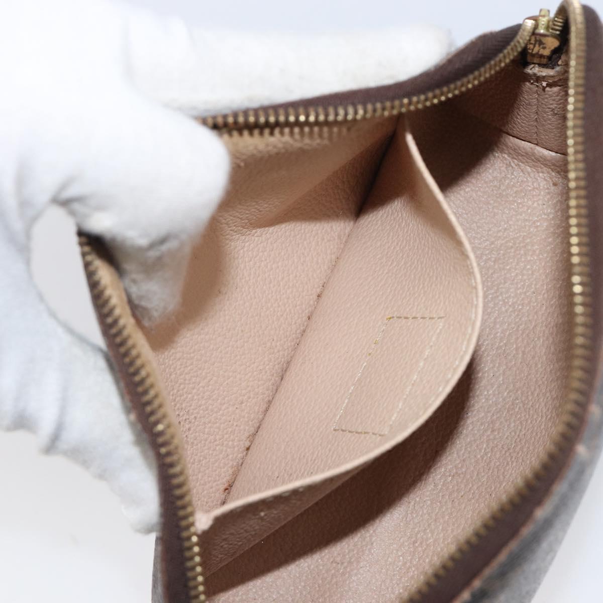 LOUIS VUITTON Monogram Pochette Cosmetic PM Pouch 2 Set LV Auth bs37435