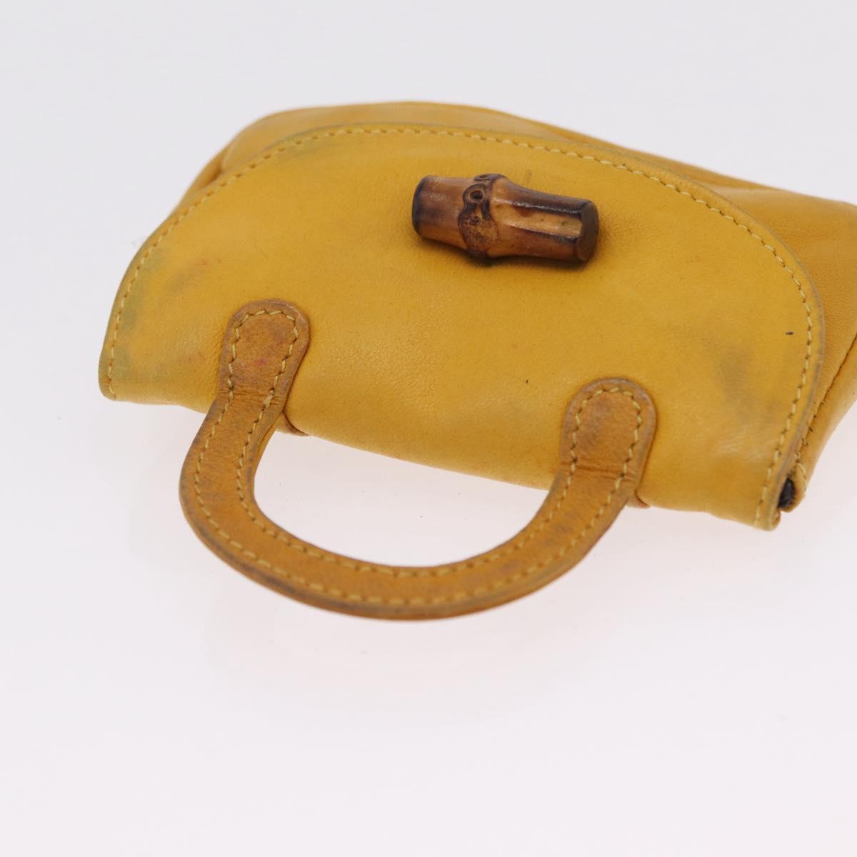 GUCCI GG Supreme Sherry Line Bag PVC Leather 3 Set Beige Yellow Auth bs37438