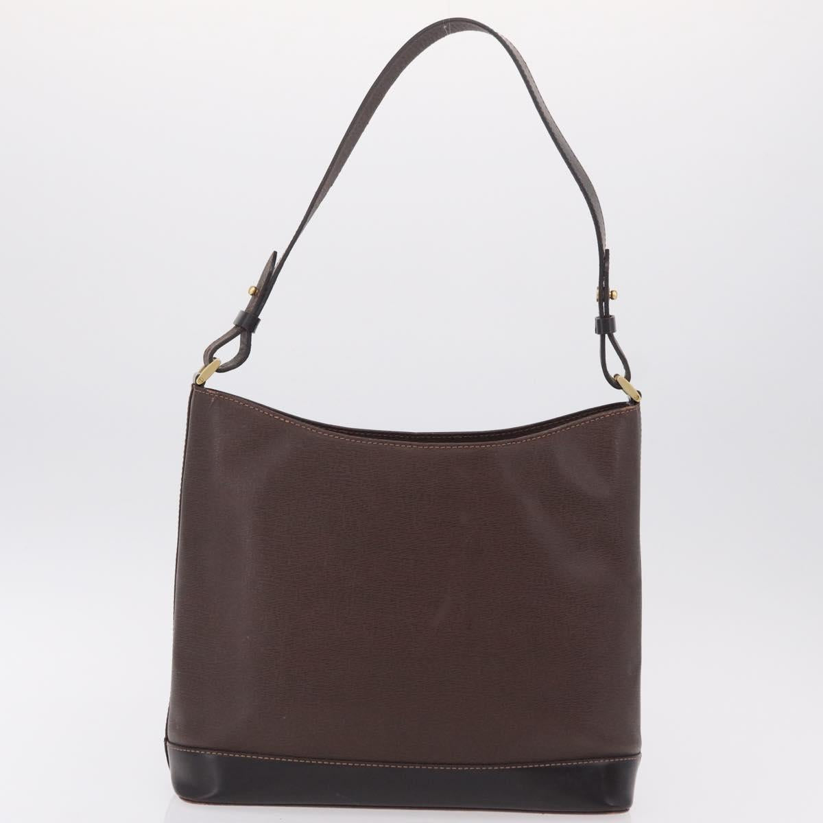 BURBERRY Hand Bag Leather Nylon 3 Set Black Brown Auth bs37439