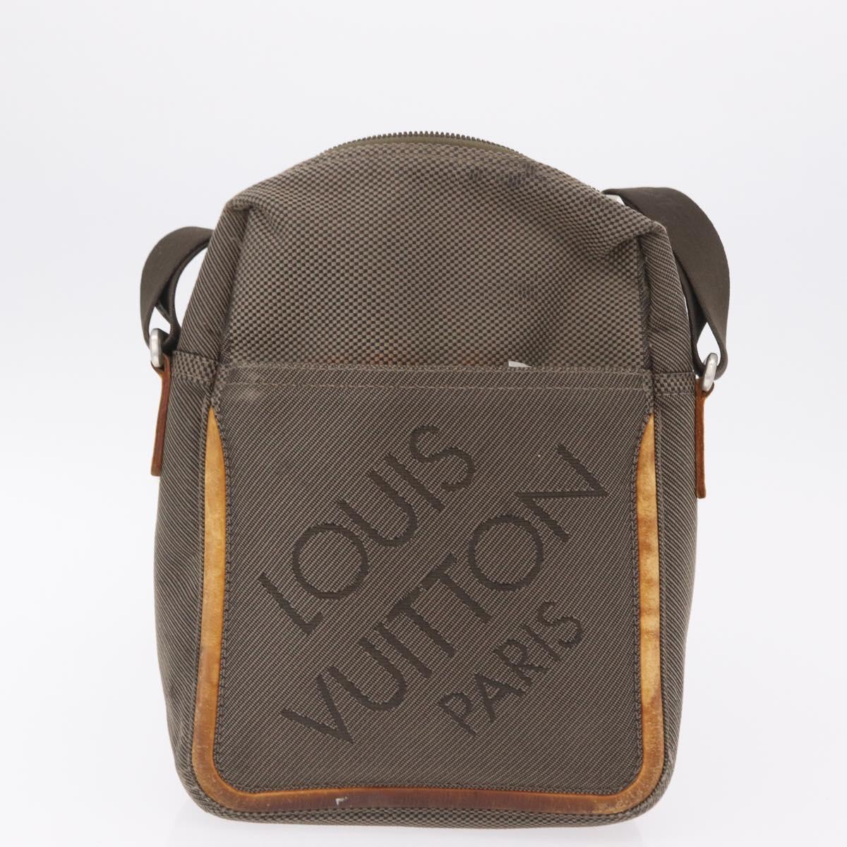 LOUIS VUITTON Vernis Damier Geant Shoulder Bag 2 Set Gris LV Auth bs37440