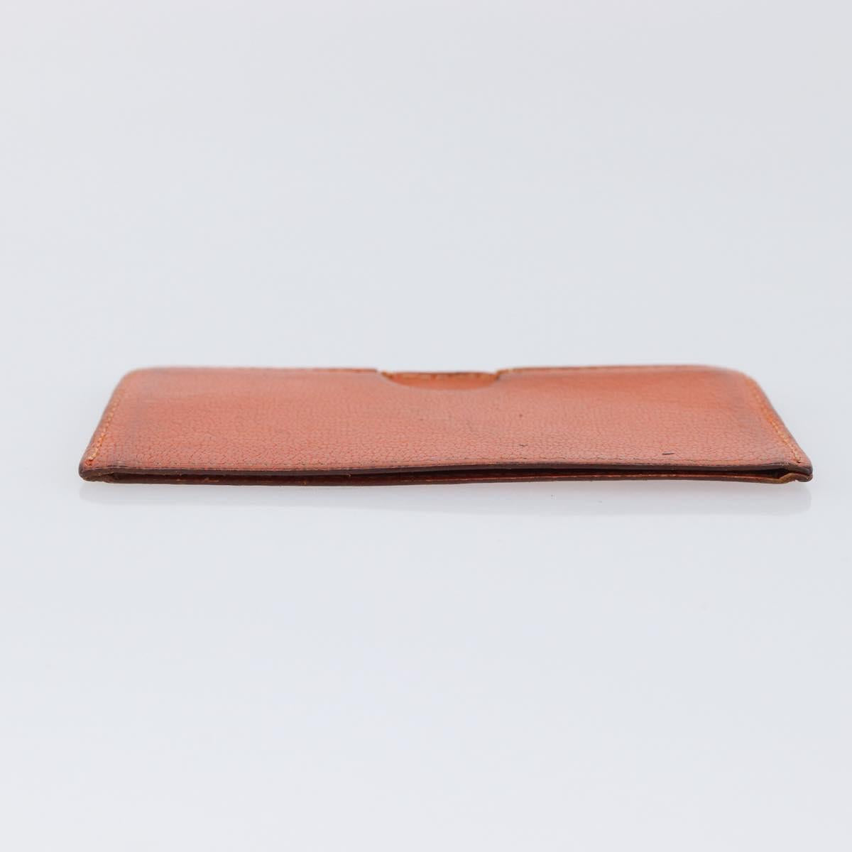 HERMES Wallet Leather Canvas 2 Set Brown Gray Auth bs37444