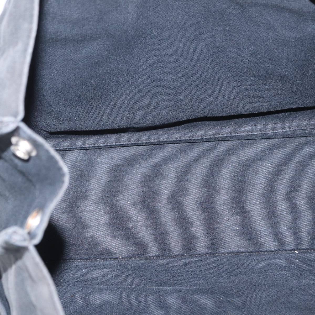 HERMES Hand Bag Cotton Nylon 3 Set Brown Gray Auth bs37446