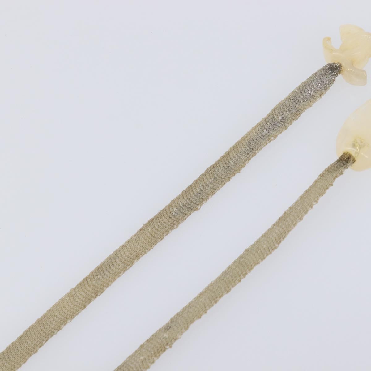 CHANEL Camelia Choker Necklace plastic Clear CC Auth bs37450