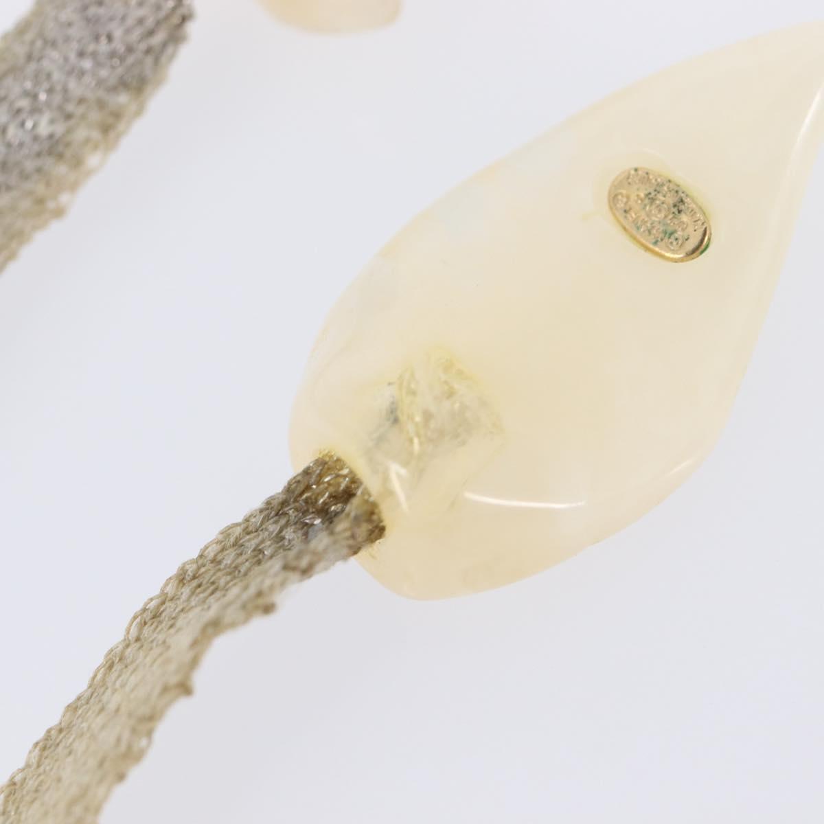 CHANEL Camelia Choker Necklace plastic Clear CC Auth bs37450