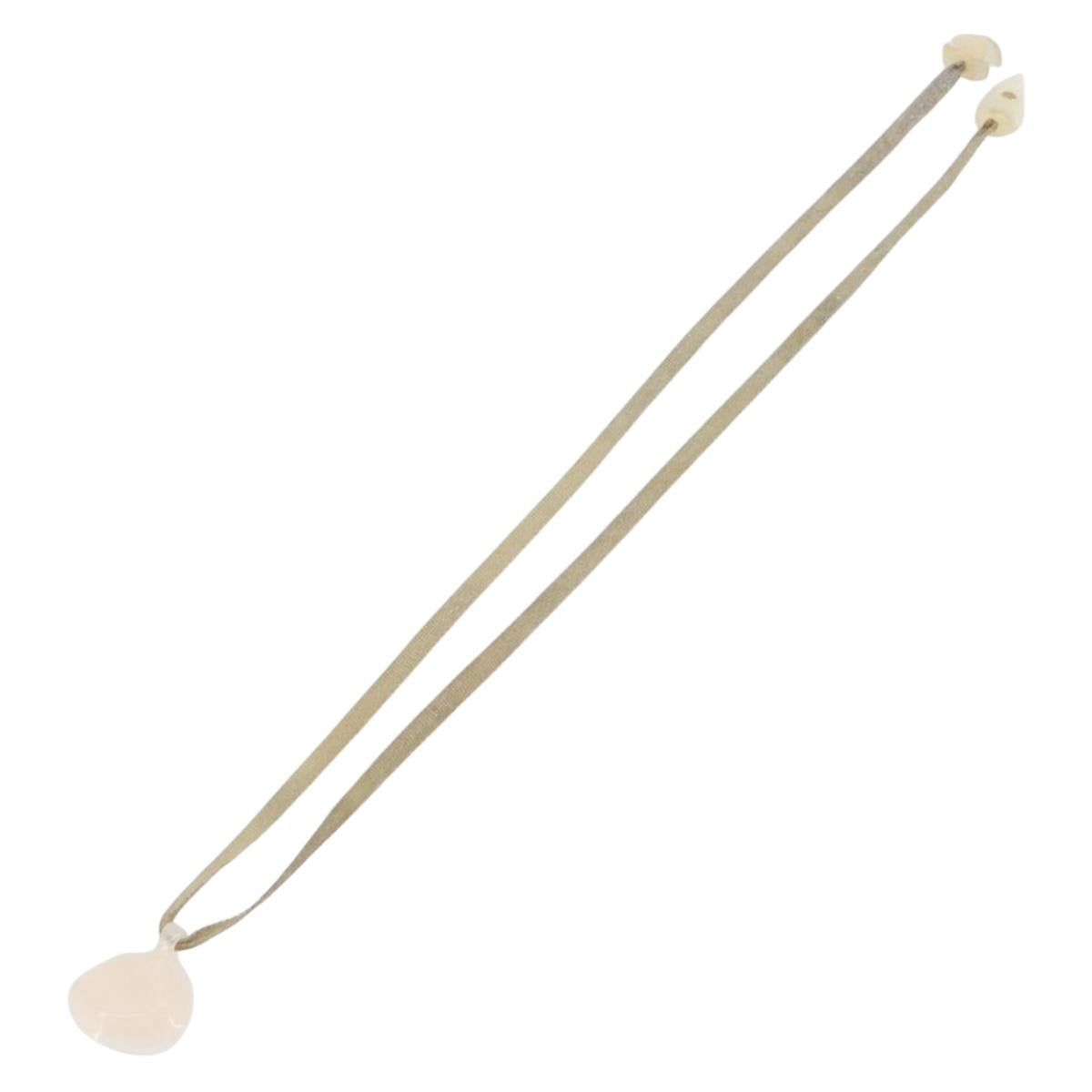 CHANEL Camelia Choker Necklace plastic Clear CC Auth bs37450