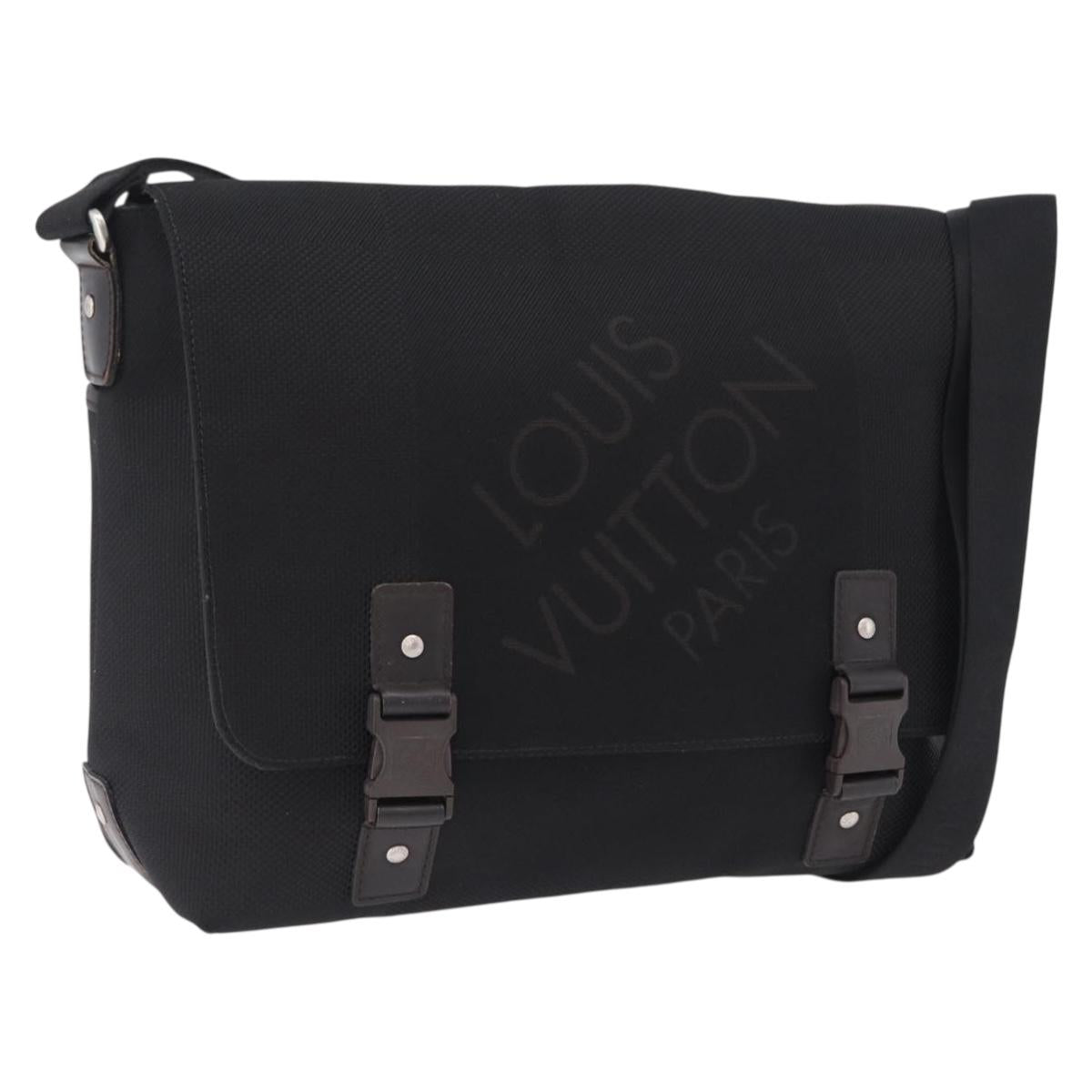 LOUIS VUITTON Damier Geant Roux Shoulder Bag Black M93079 LV Auth bs37464