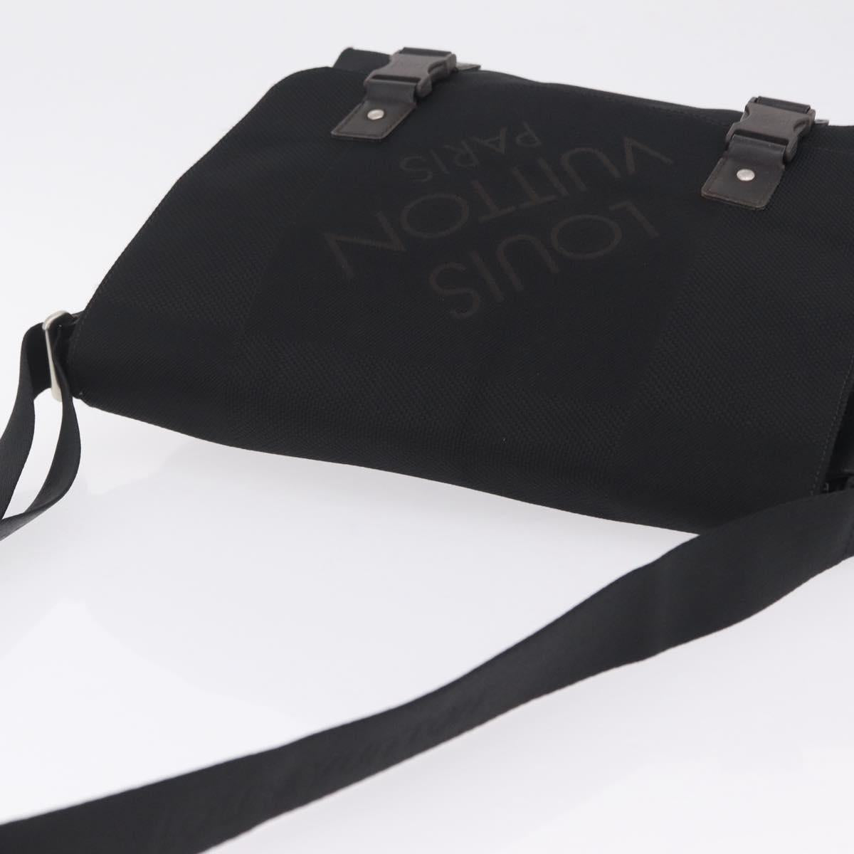 LOUIS VUITTON Damier Geant Roux Shoulder Bag Black M93079 LV Auth bs37464