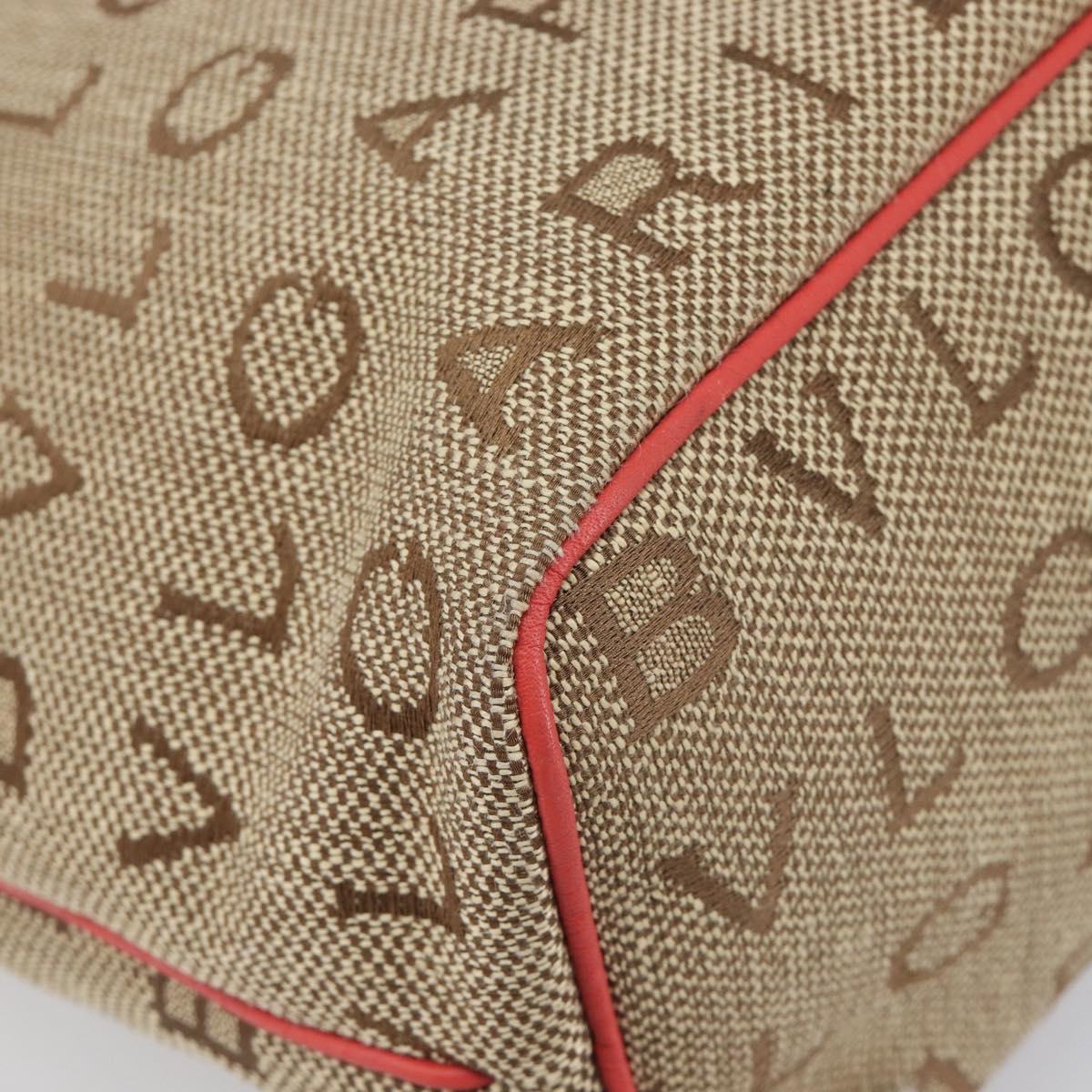 BVLGARI Tote Bag Canvas Beige Gold Auth bs37467A