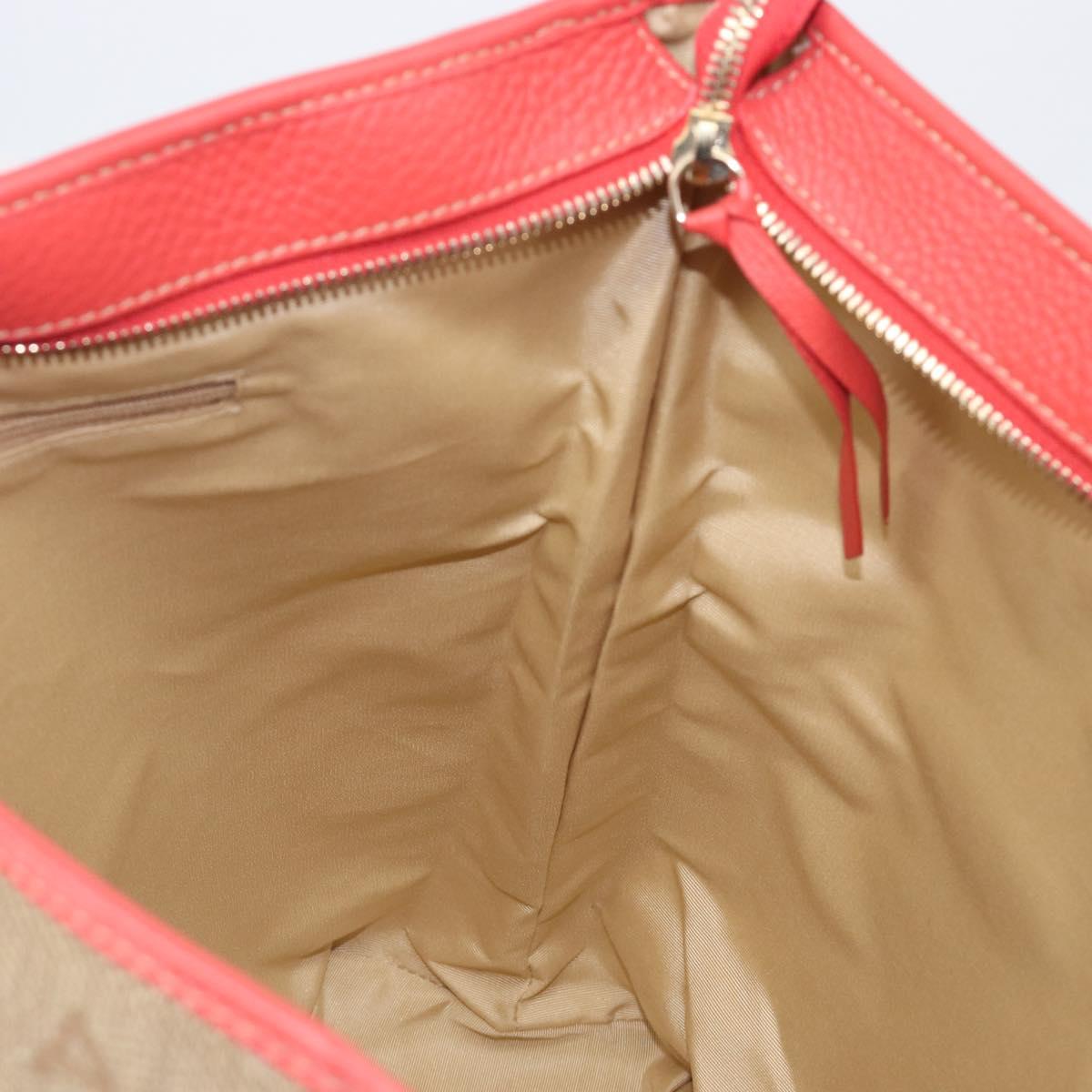 BVLGARI Tote Bag Canvas Beige Gold Auth bs37467A