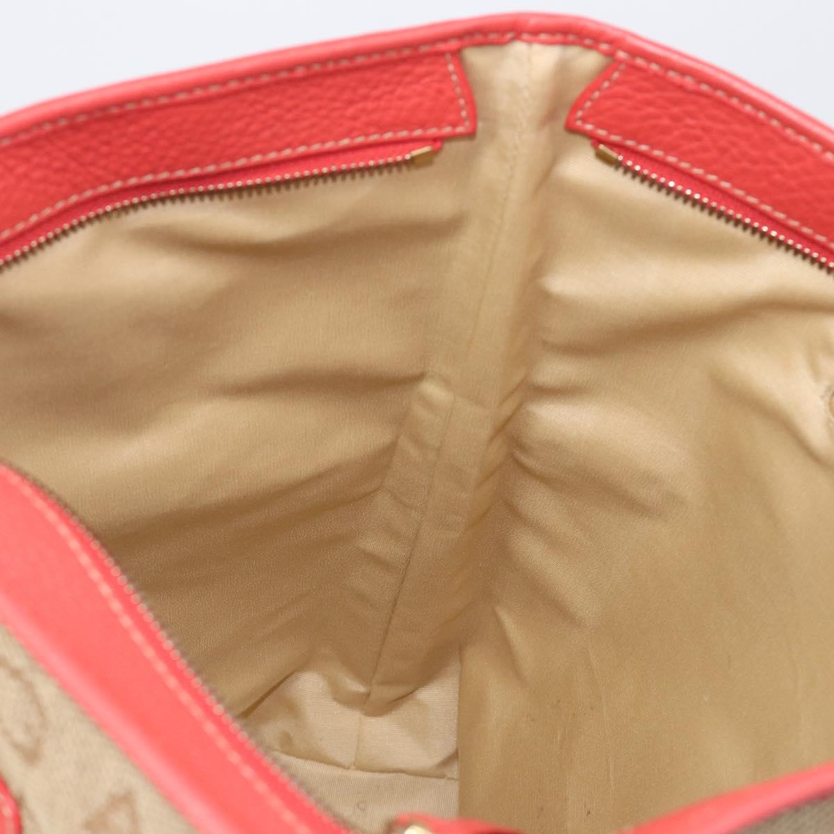 BVLGARI Tote Bag Canvas Beige Gold Auth bs37467A