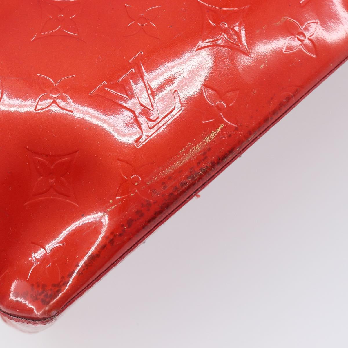LOUIS VUITTON Monogram Vernis Reade PM Hand Bag Red Rouge M91088 LV Auth bs37470