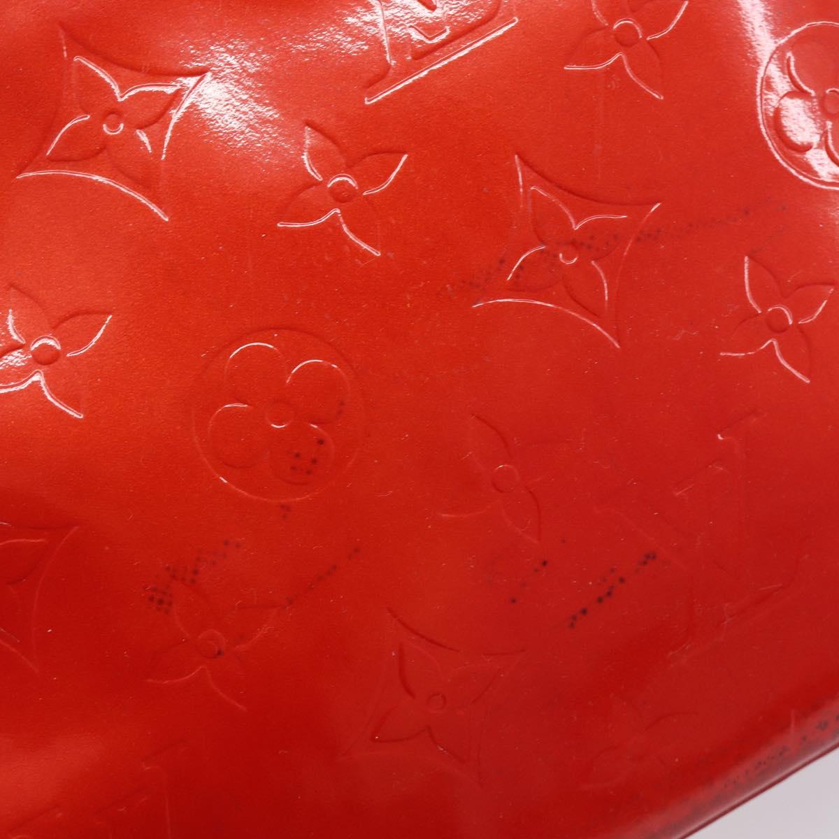 LOUIS VUITTON Monogram Vernis Reade PM Hand Bag Red Rouge M91088 LV Auth bs37470