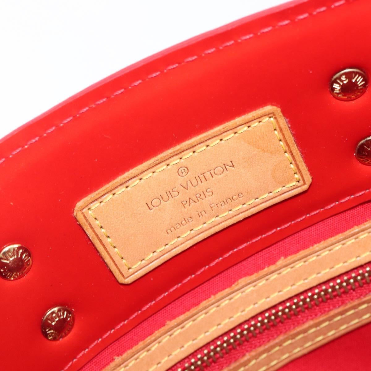 LOUIS VUITTON Monogram Vernis Reade PM Hand Bag Red Rouge M91088 LV Auth bs37470