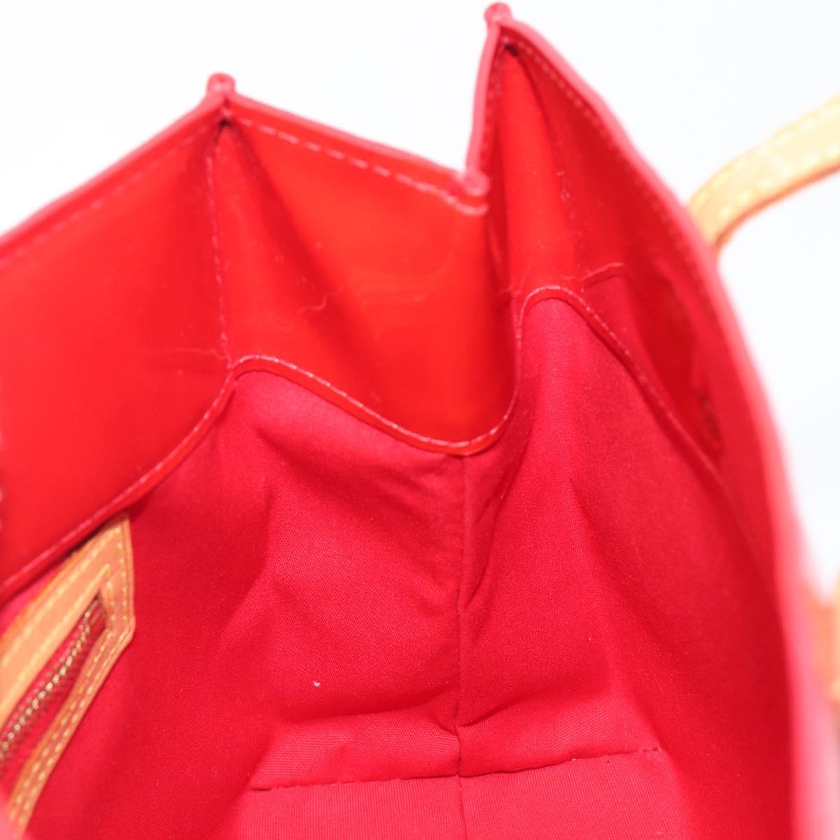 LOUIS VUITTON Monogram Vernis Reade PM Hand Bag Red Rouge M91088 LV Auth bs37470
