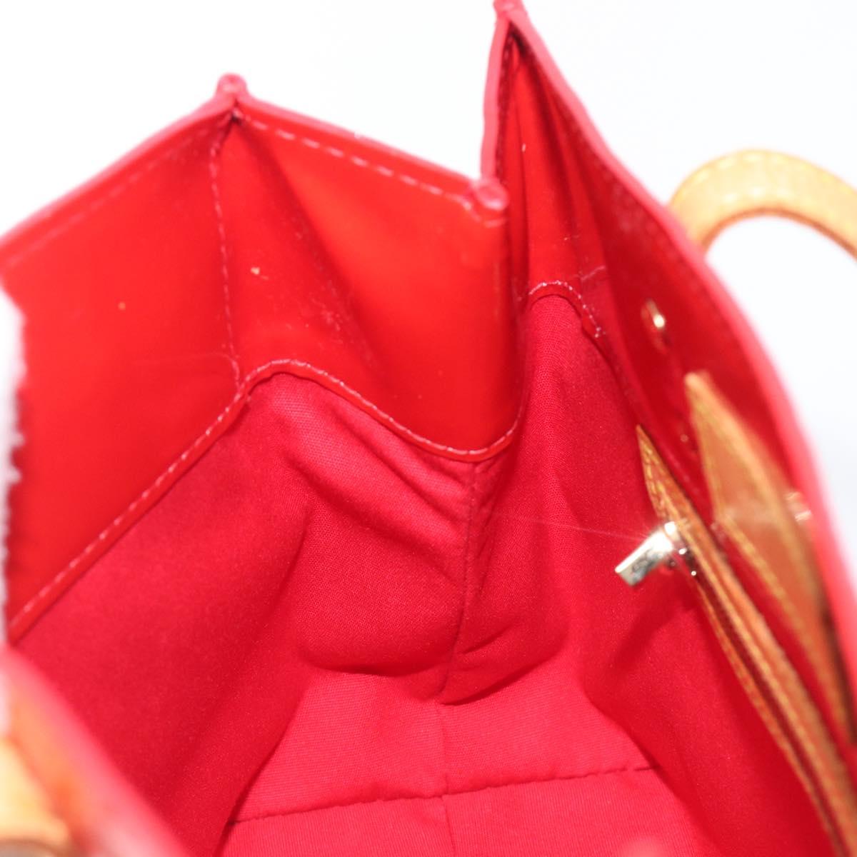 LOUIS VUITTON Monogram Vernis Reade PM Hand Bag Red Rouge M91088 LV Auth bs37470