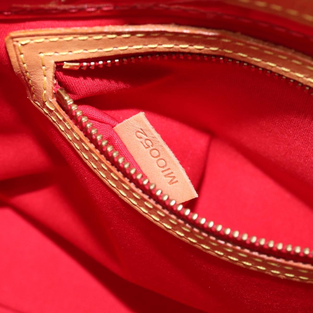 LOUIS VUITTON Monogram Vernis Reade PM Hand Bag Red Rouge M91088 LV Auth bs37470