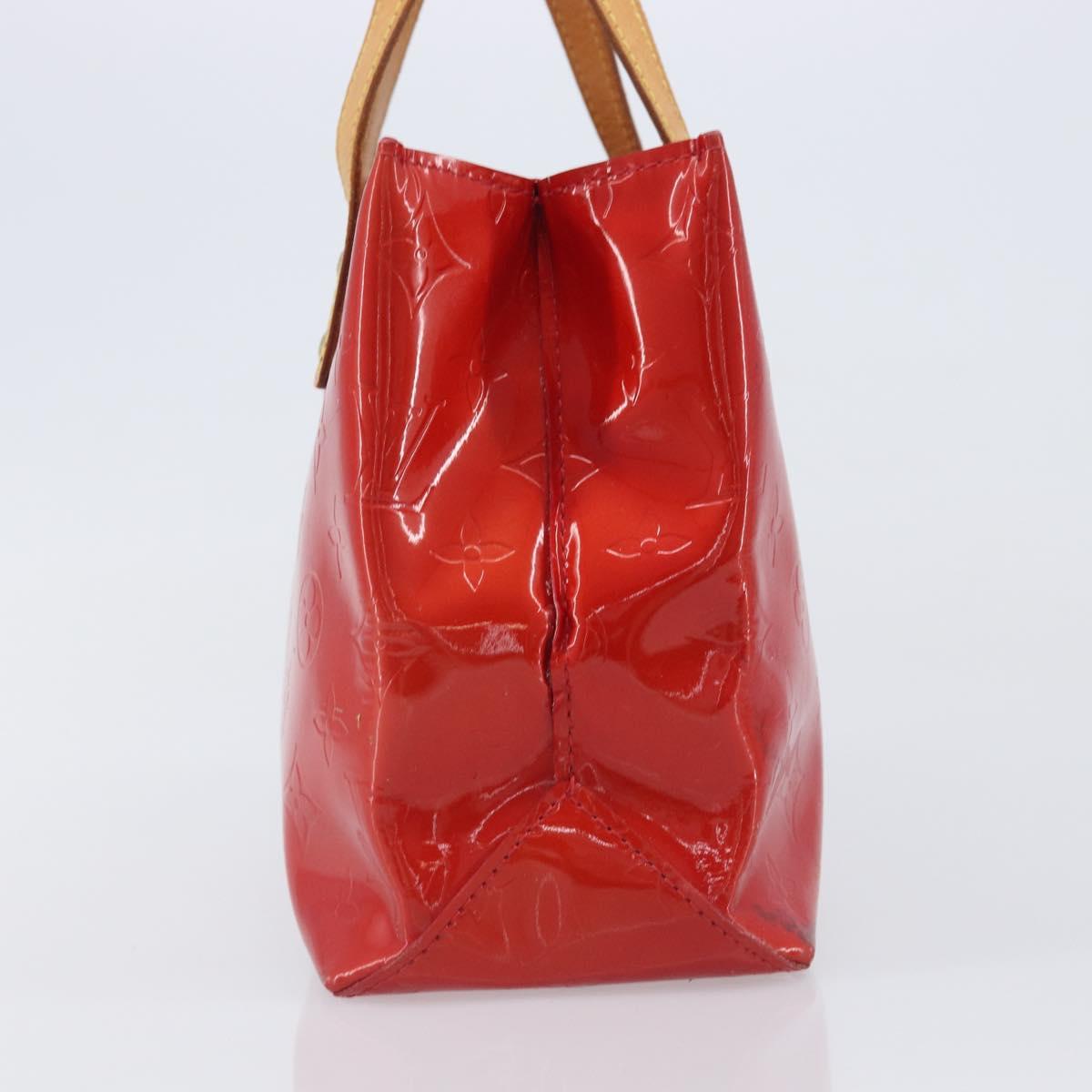 LOUIS VUITTON Monogram Vernis Reade PM Hand Bag Red Rouge M91088 LV Auth bs37470