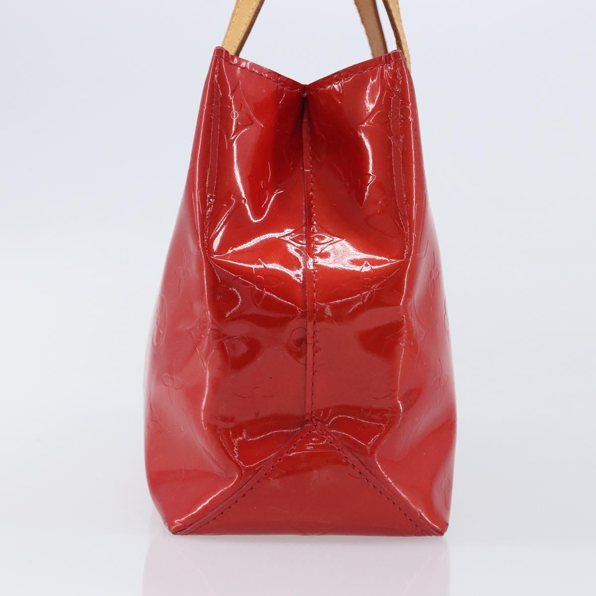 LOUIS VUITTON Monogram Vernis Reade PM Hand Bag Red Rouge M91088 LV Auth bs37470