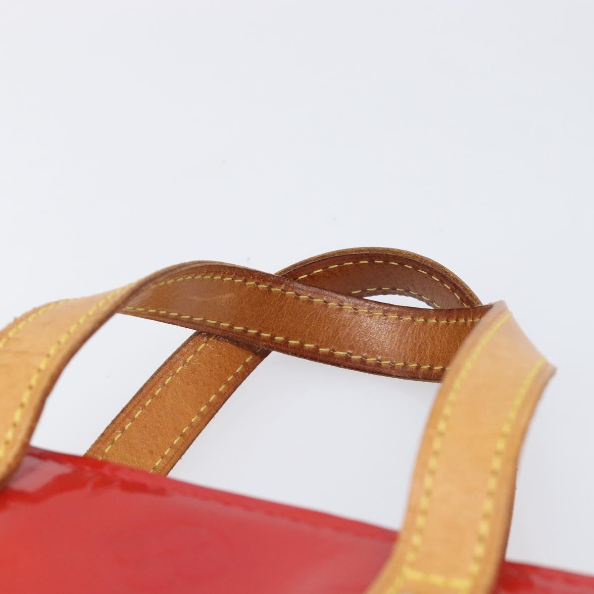 LOUIS VUITTON Monogram Vernis Reade PM Hand Bag Red Rouge M91088 LV Auth bs37470