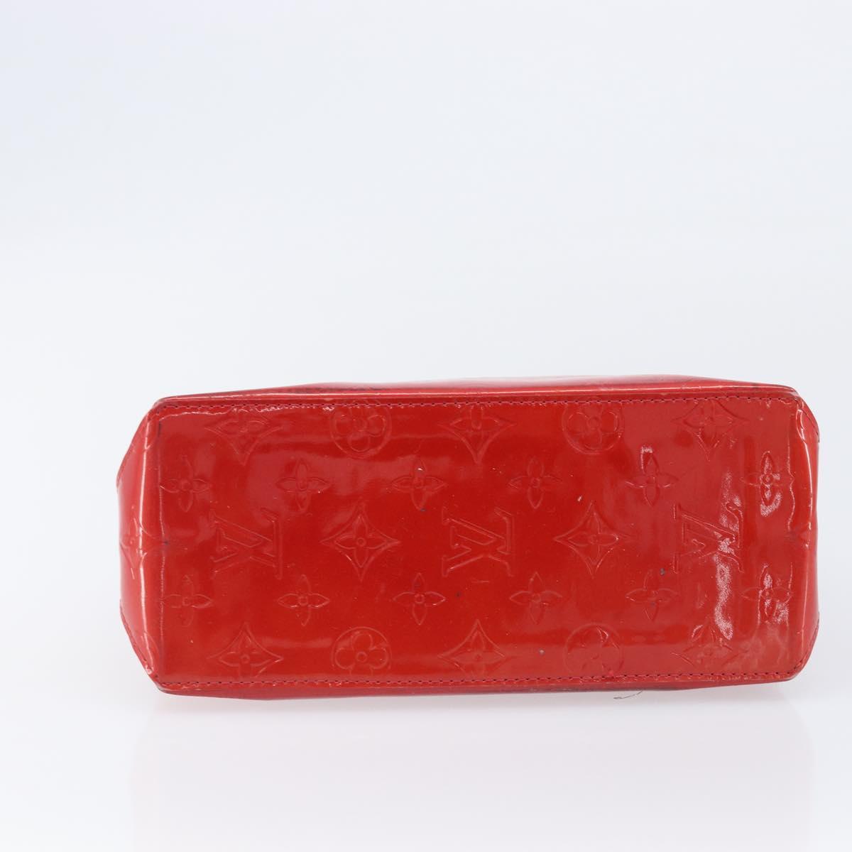 LOUIS VUITTON Monogram Vernis Reade PM Hand Bag Red Rouge M91088 LV Auth bs37470
