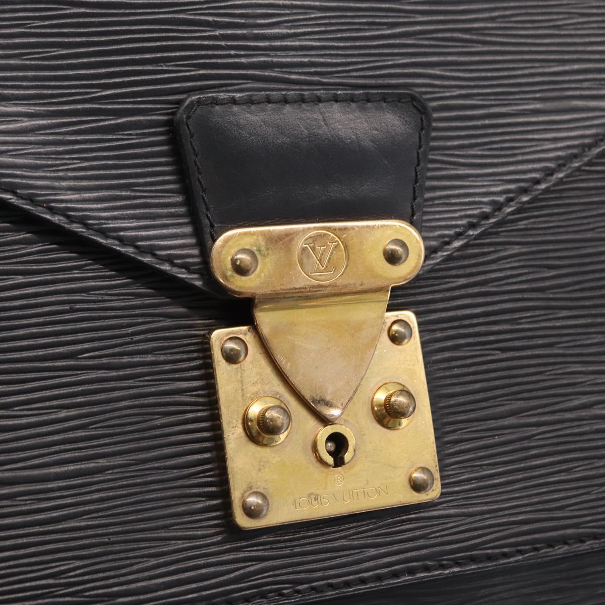 LOUIS VUITTON Epi Monceau 28 Hand Bag Black M52122 LV Auth bs37487