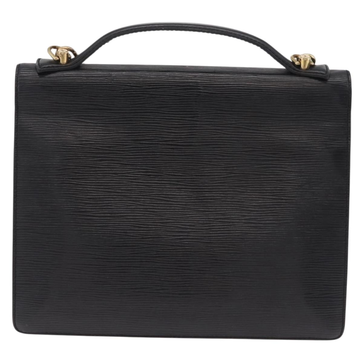 LOUIS VUITTON Epi Monceau 28 Hand Bag Black M52122 LV Auth bs37487