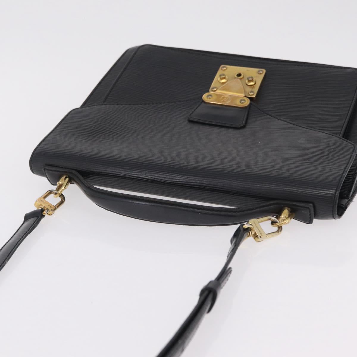 LOUIS VUITTON Epi Monceau 28 Hand Bag Black M52122 LV Auth bs37487