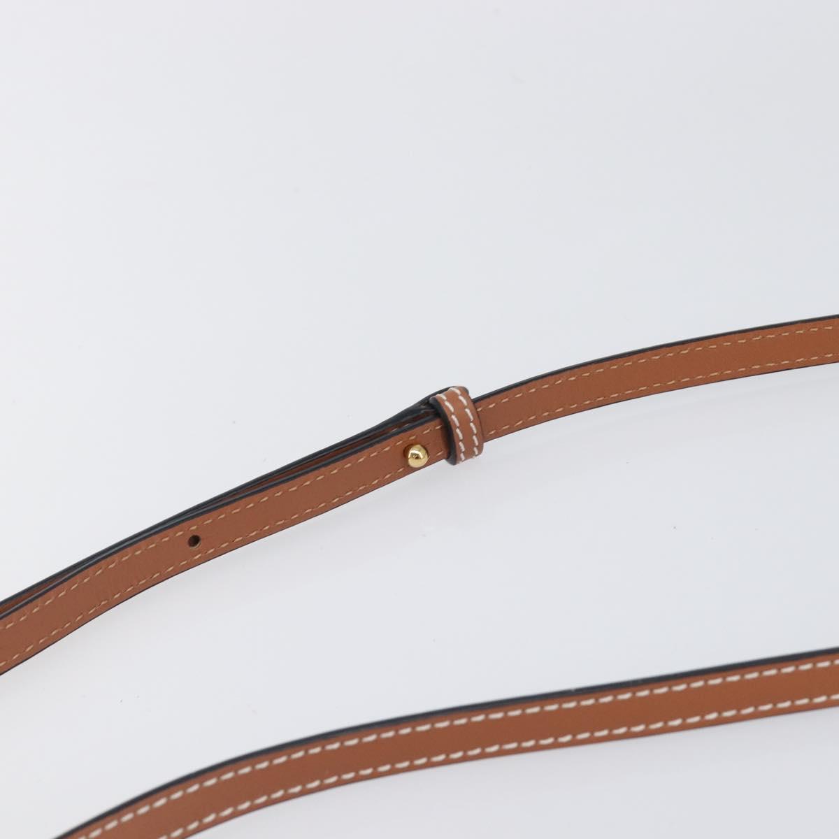 LOEWE Smartphone Shoulder Gate Pocket Bag Leather Yellow Gold Auth bs37493