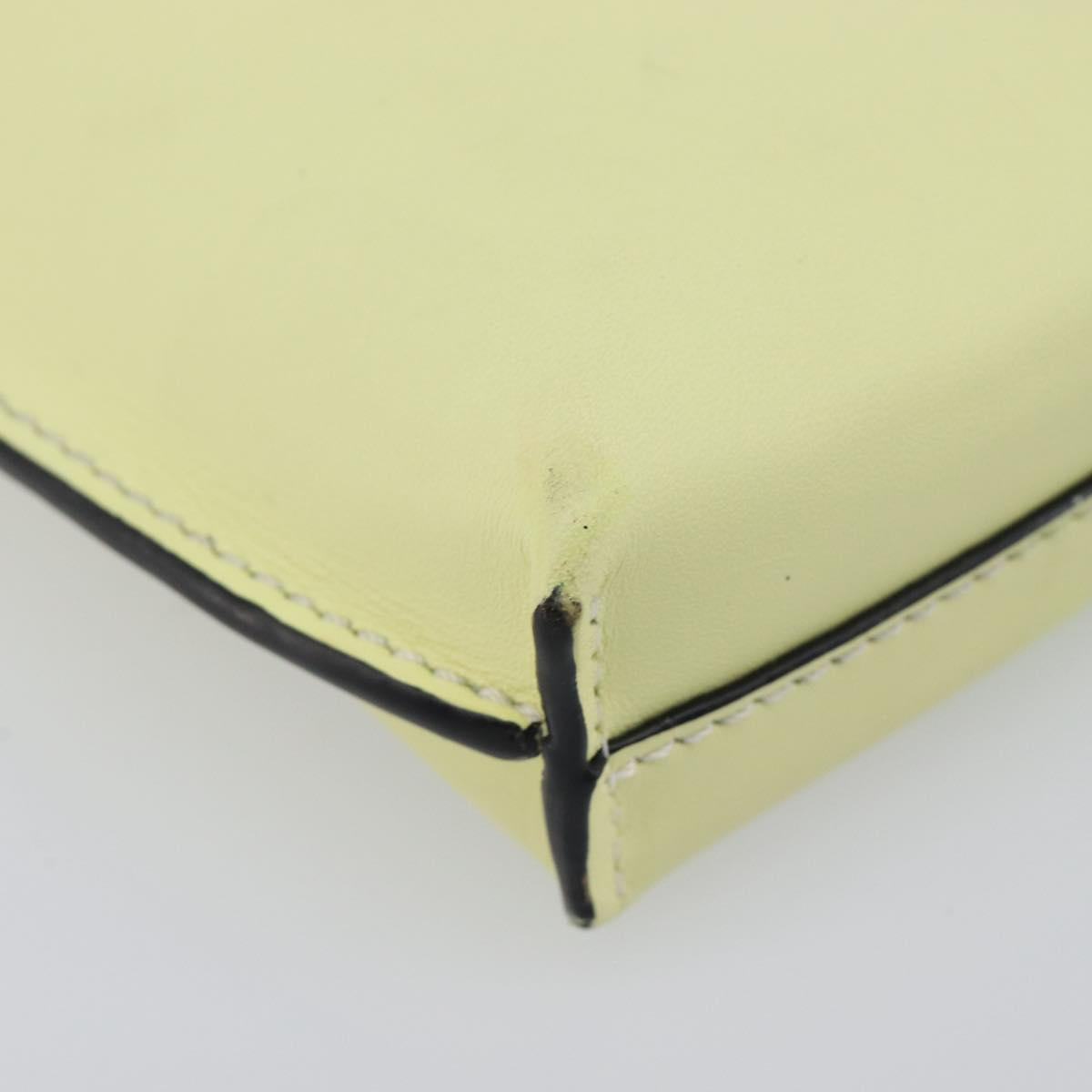 LOEWE Smartphone Shoulder Gate Pocket Bag Leather Yellow Gold Auth bs37493