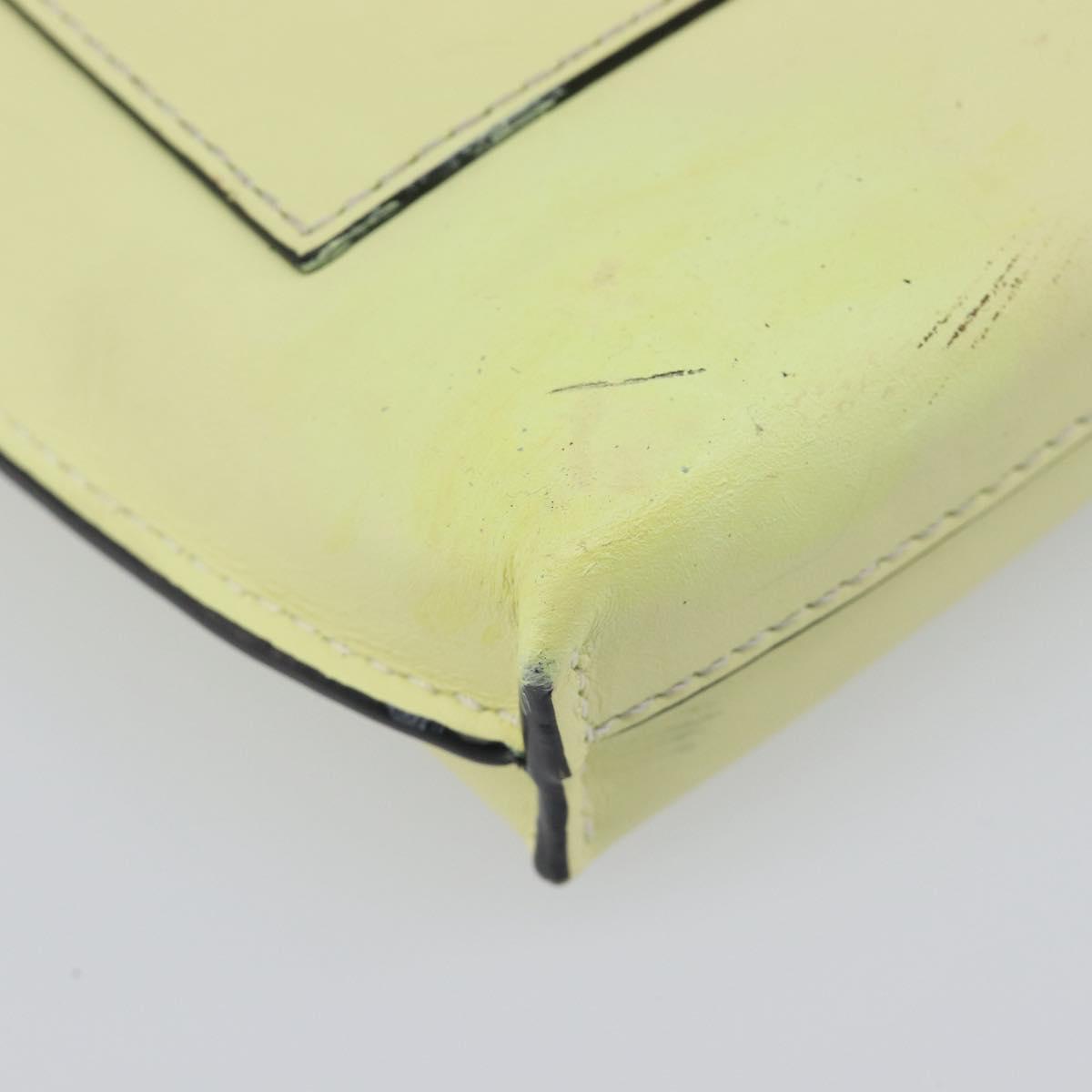 LOEWE Smartphone Shoulder Gate Pocket Bag Leather Yellow Gold Auth bs37493