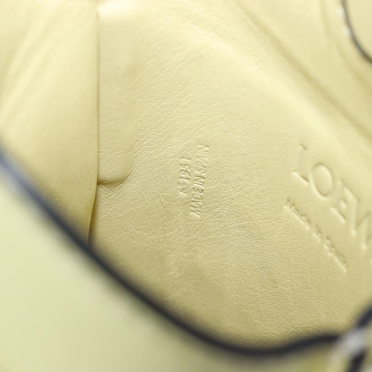 LOEWE Smartphone Shoulder Gate Pocket Bag Leather Yellow Gold Auth bs37493