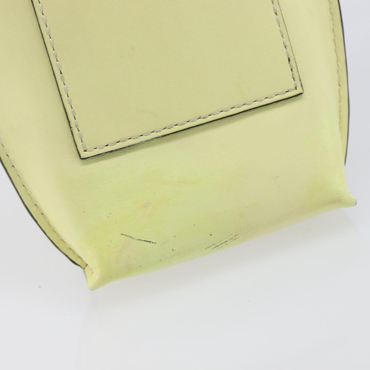LOEWE Smartphone Shoulder Gate Pocket Bag Leather Yellow Gold Auth bs37493