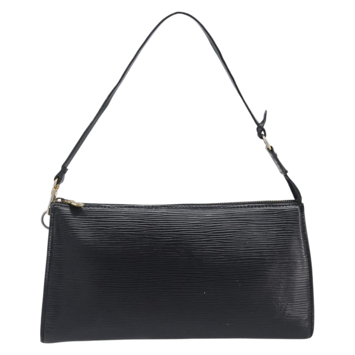 LOUIS VUITTON Epi Pochette Accessoires Pouch Black M52982 LV Auth bs37494