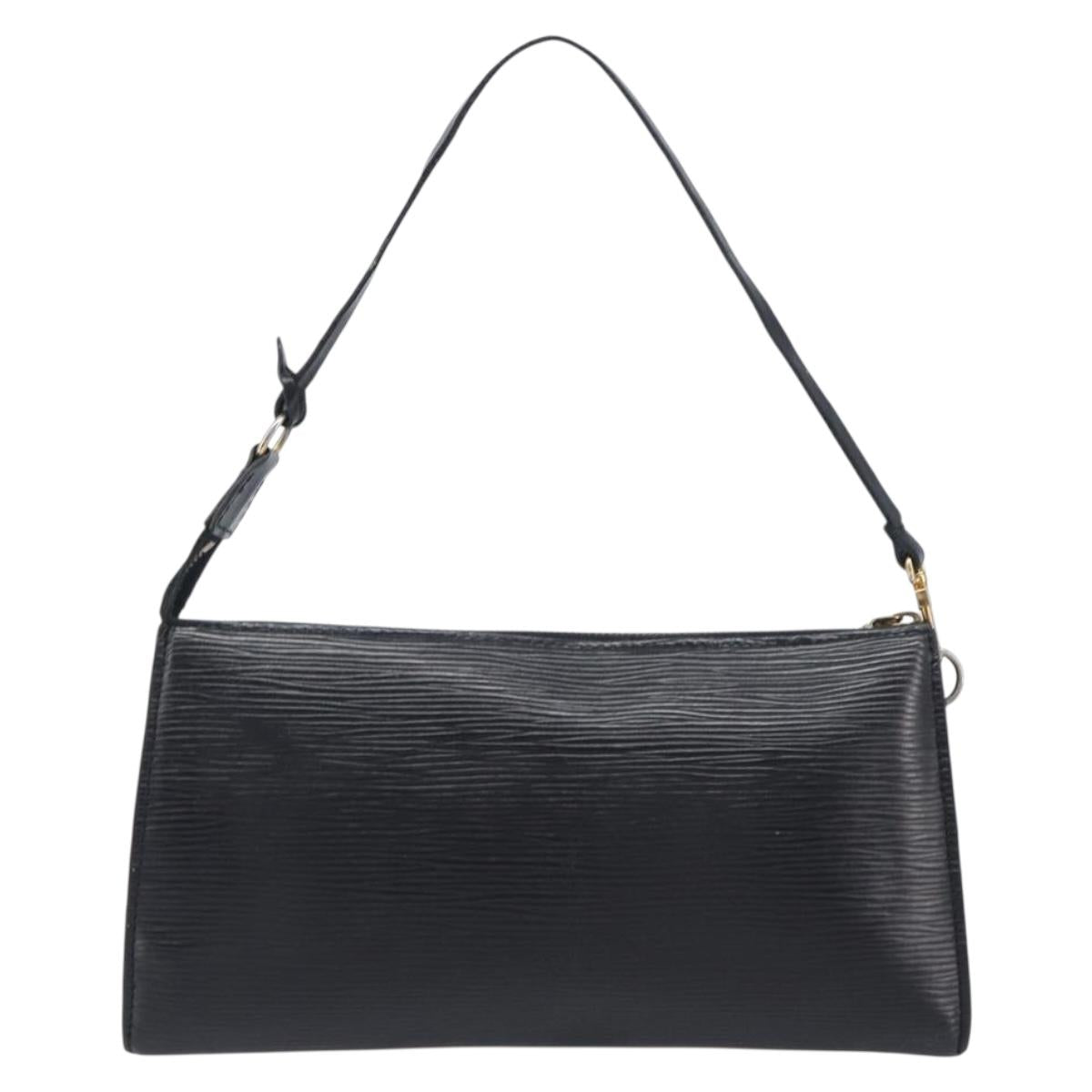 LOUIS VUITTON Epi Pochette Accessoires Pouch Black M52982 LV Auth bs37494