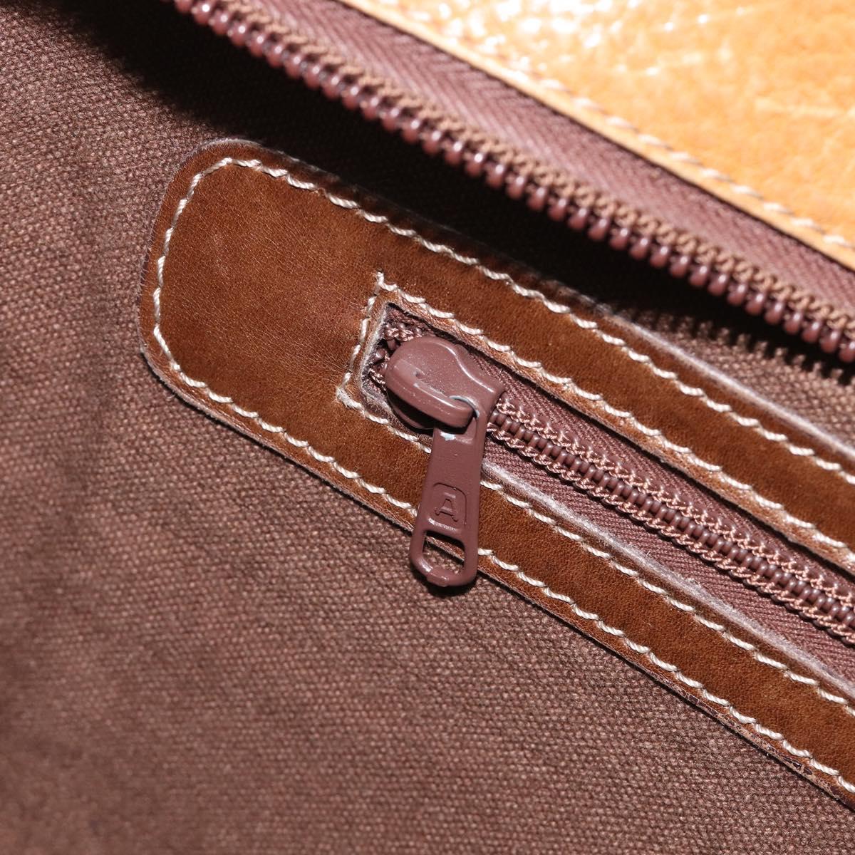 LOEWE Tote Bag Leather Brown Gold Auth bs37495