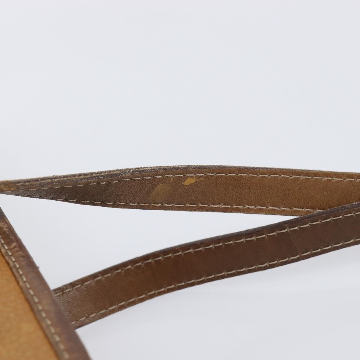 LOEWE Tote Bag Leather Brown Gold Auth bs37495