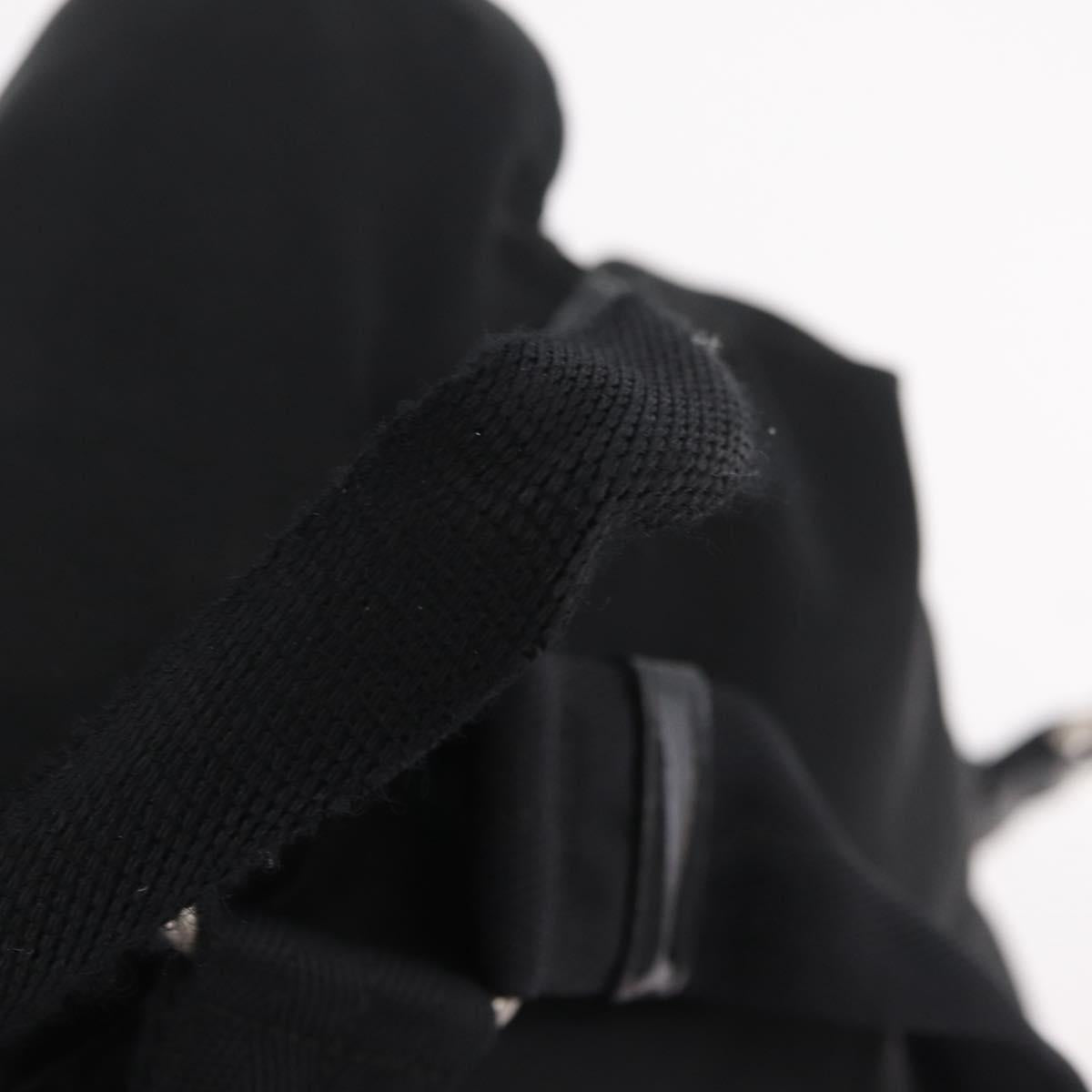 PRADA Backpack Nylon Black Silver Auth bs37501