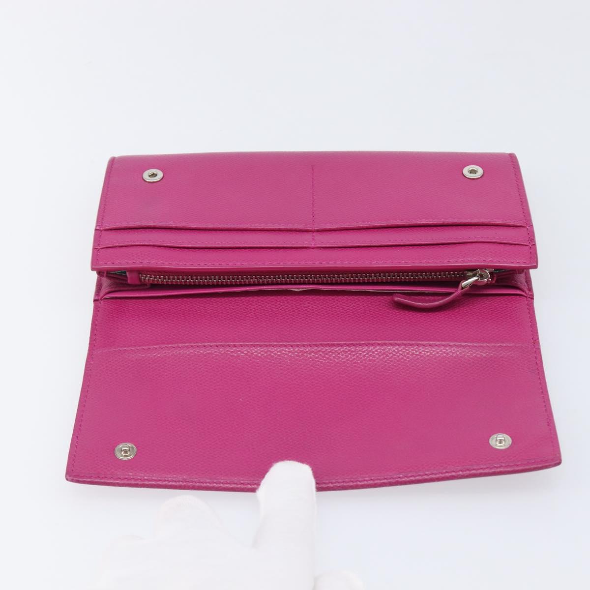 Tiffany & Co. Long Wallet Leather Purple Silver Auth bs37503